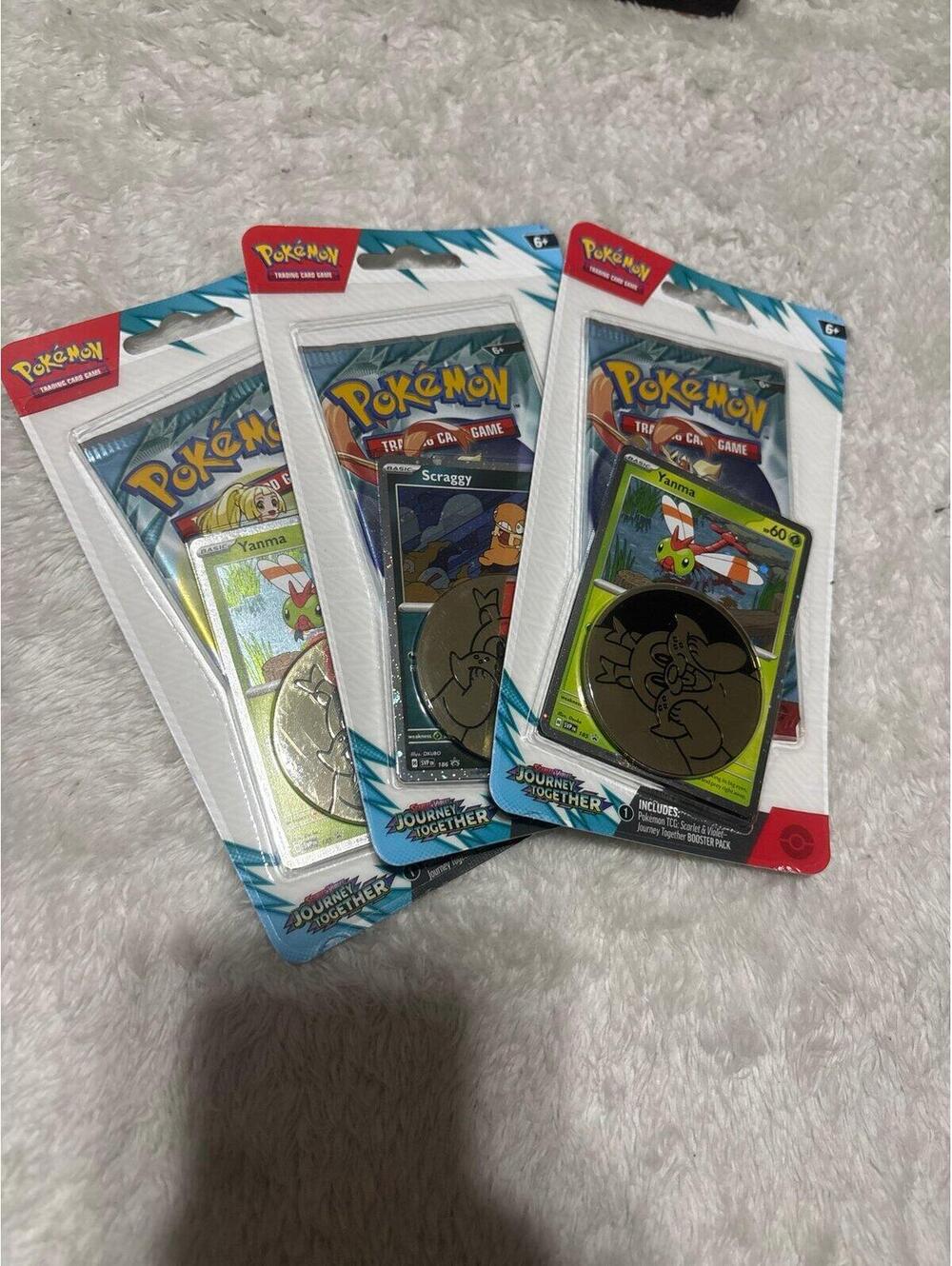 Journey Together Yanma Scraggy Coin Booster Packs Pokemon TCG